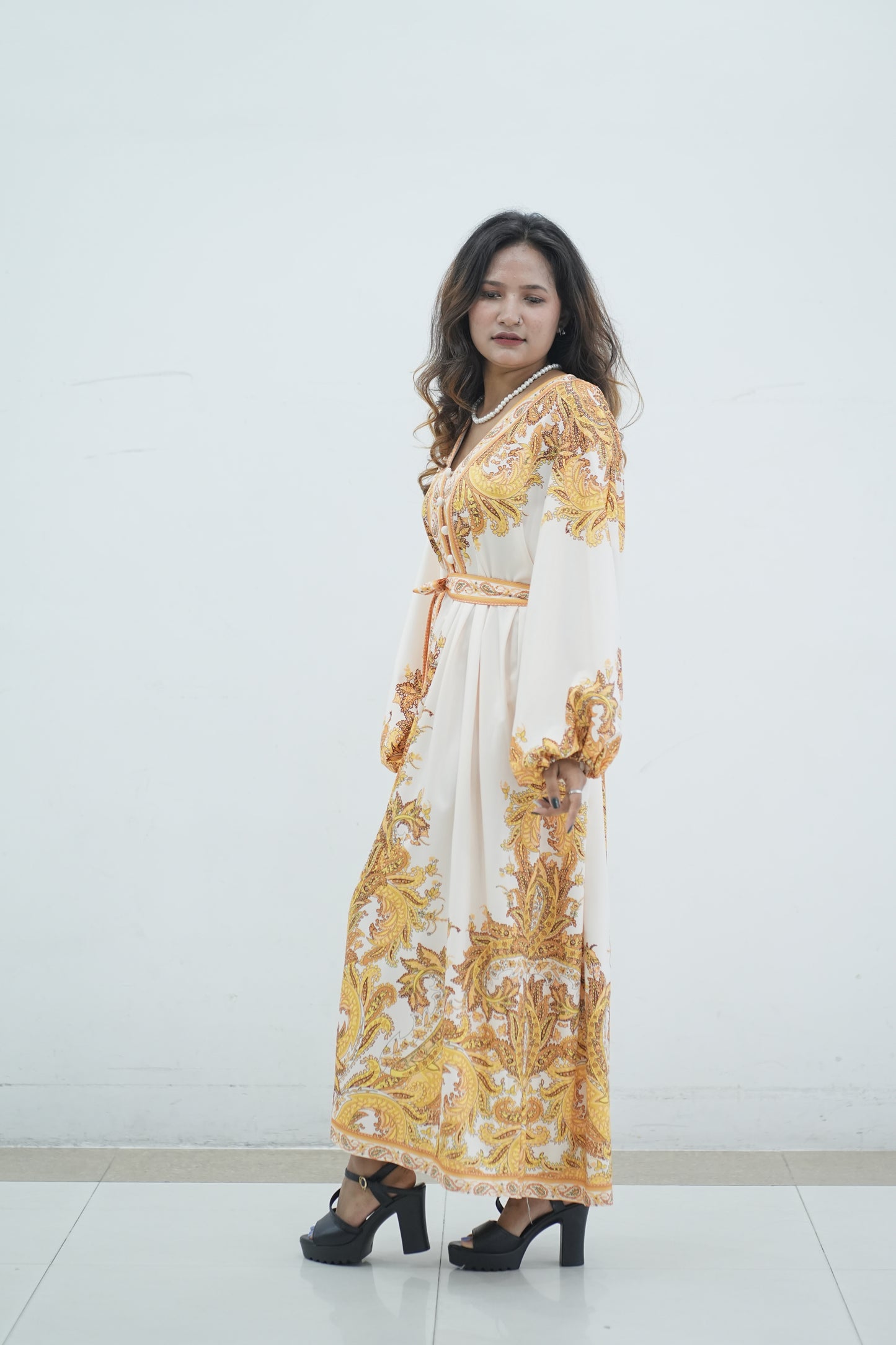 Spring Autumn Elegant Maxi Dress