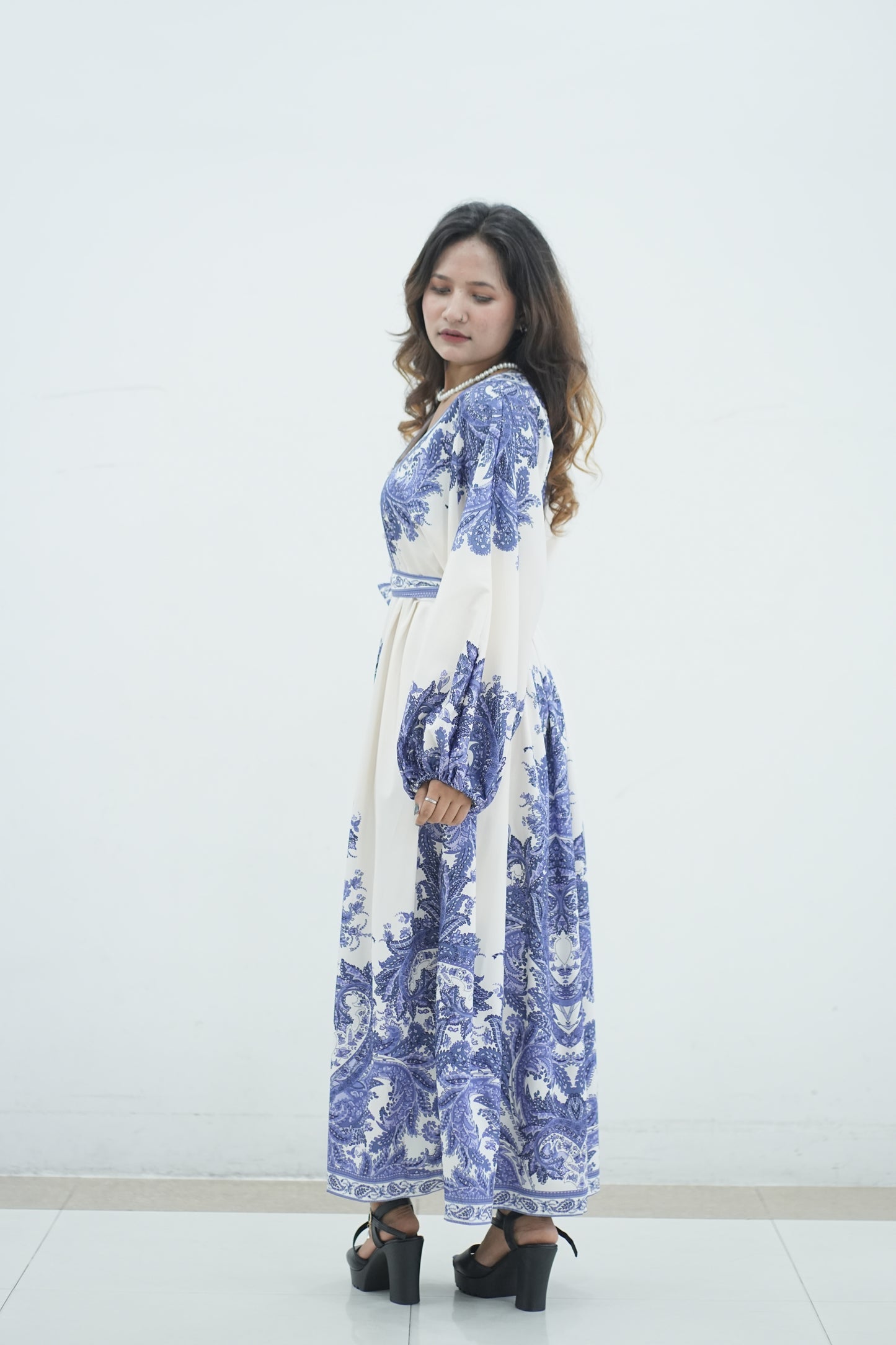 Spring Autumn Elegant Maxi Dress