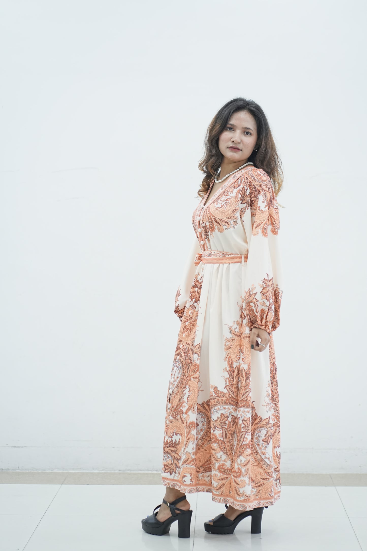 Spring Autumn Elegant Maxi Dress