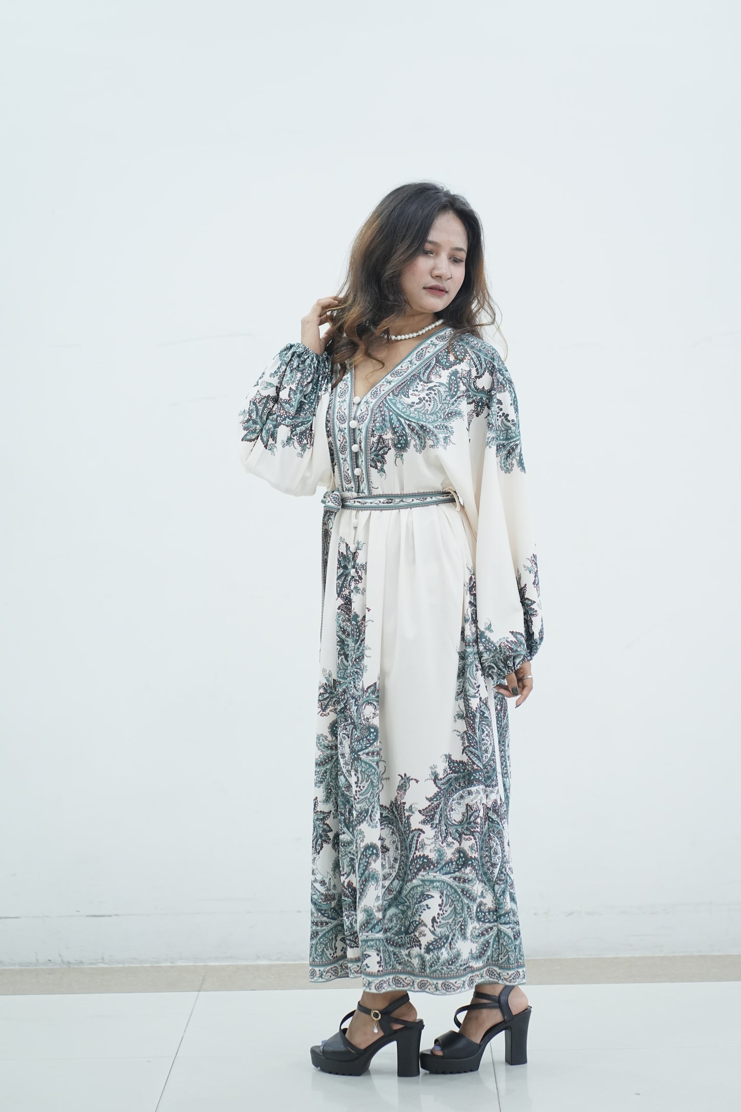 Spring Autumn Elegant Maxi Dress