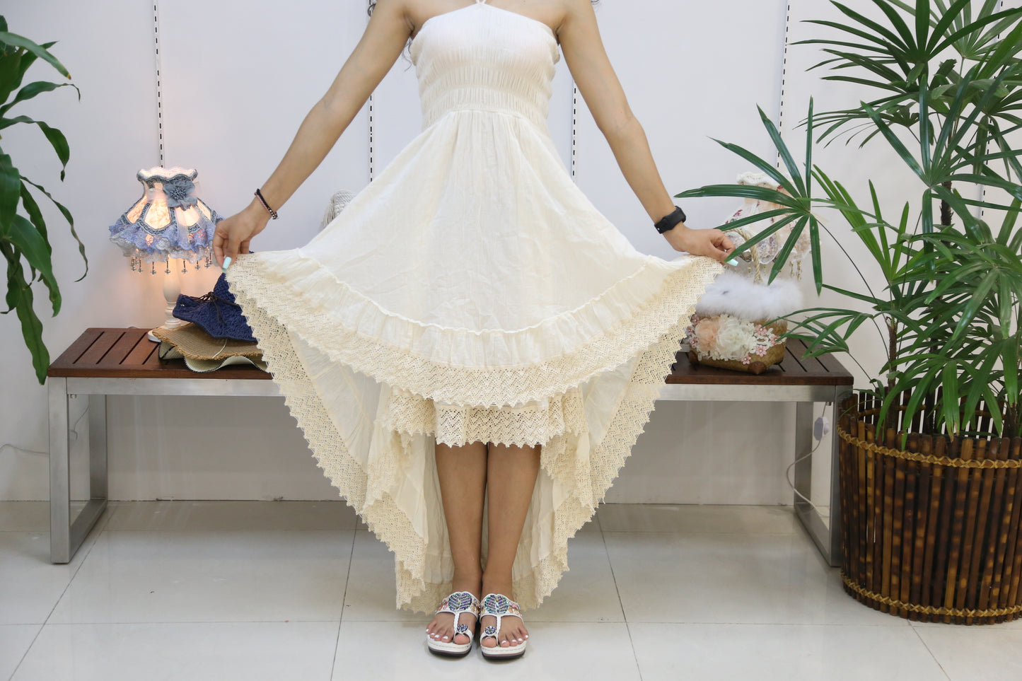 Bohemian Romance Cotton Gauze Dress