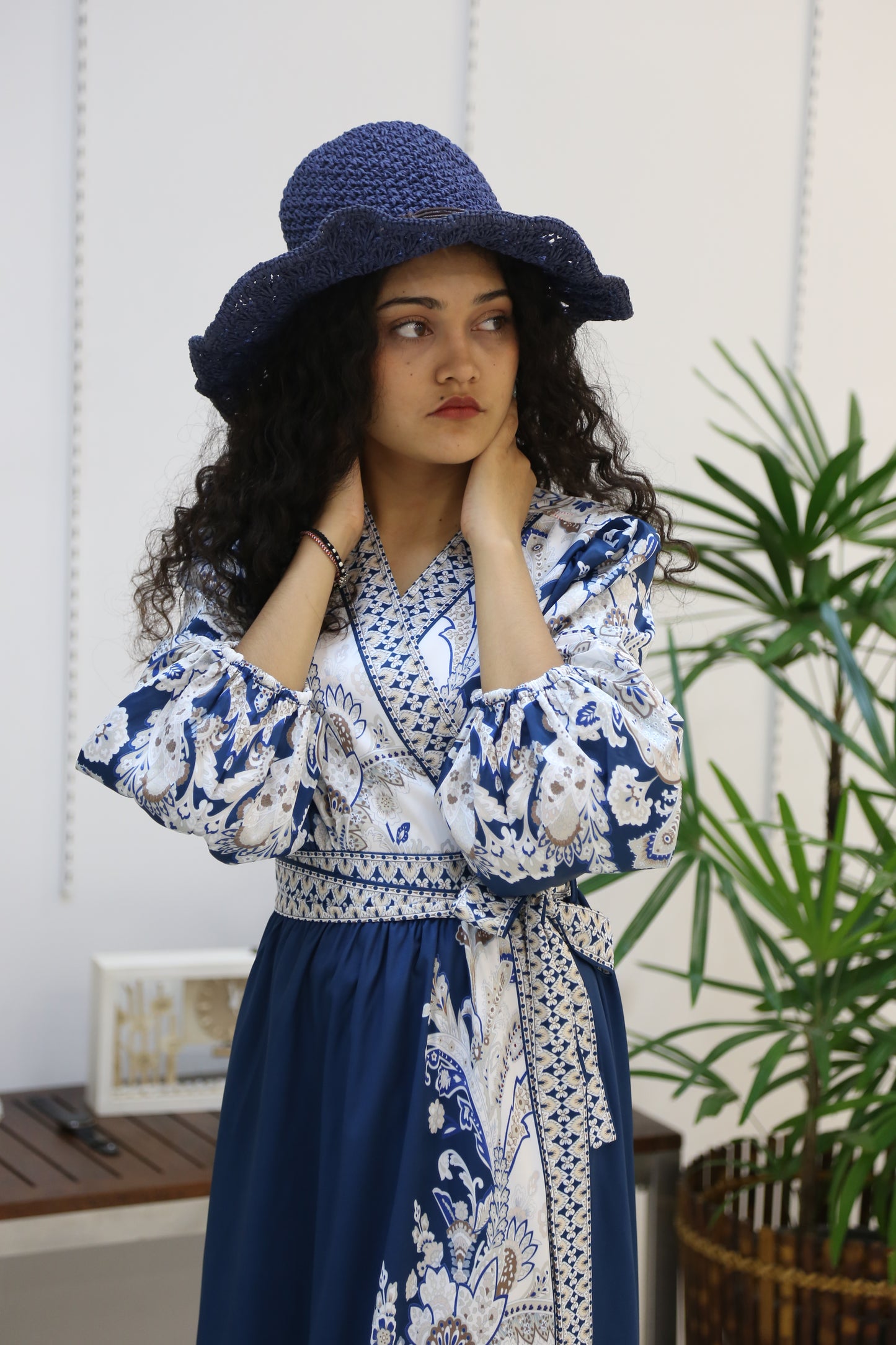 Blue Kimono Dress